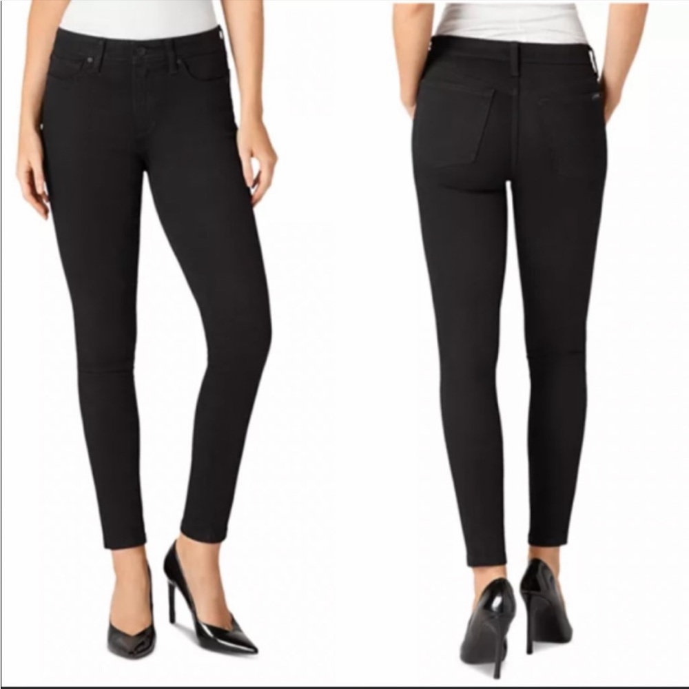 H&M black stretchy cotton blend skinny jeans size 8